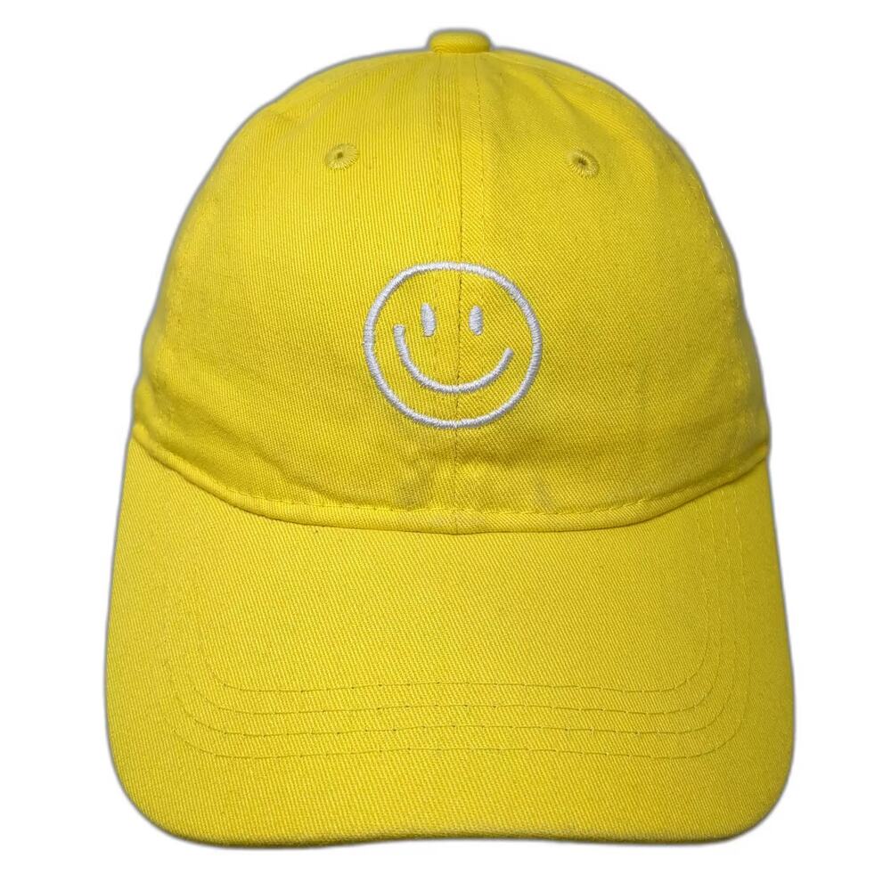 Alvin's Island Baseball Cap Yellow White OS Smiley Face Pensacola Beach FL Hat